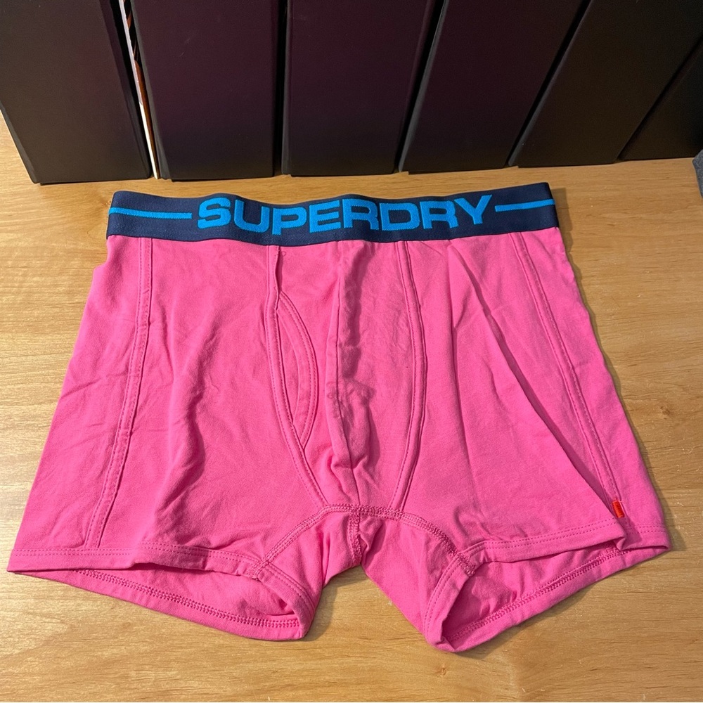 Superdry Pink Medium Boxer Briefs 95% Cotton - New